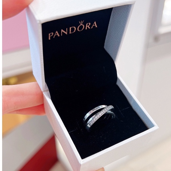 Nhẫn Pandora Crossover Pavé Triple Band Ring 8055SV