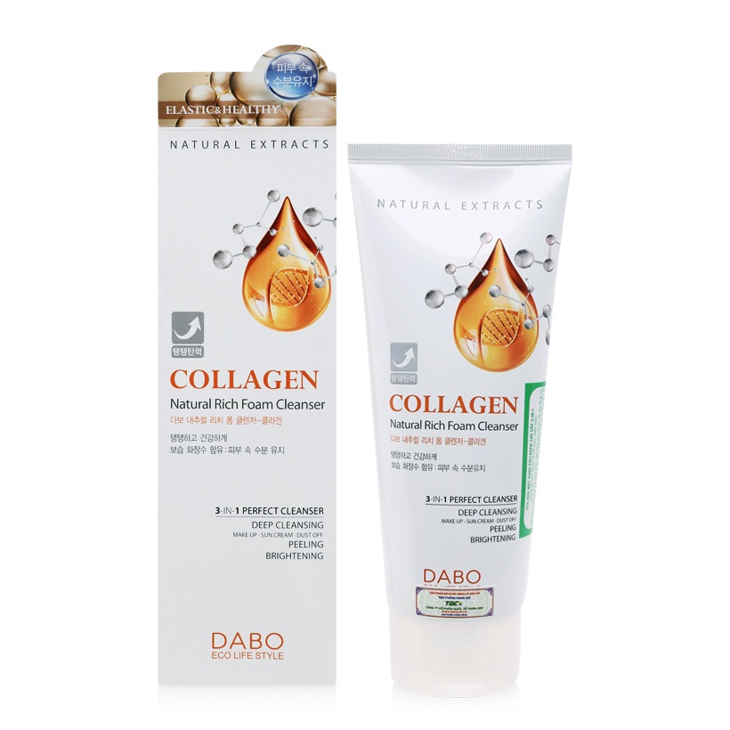 Sữa rửa mặt Hàn Quốc DABO 3 in 1 tinh chất Collagen (180ml)