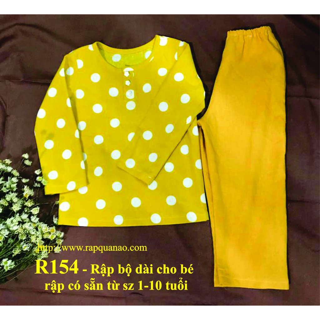 Rập bộ dài tay bé trai - rập giấy mã R154