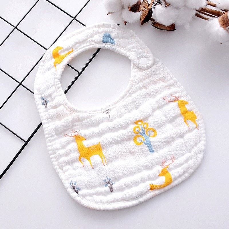 Yếm xô vuông 6 lớp cho bé sơ sinh, hàng đẹp