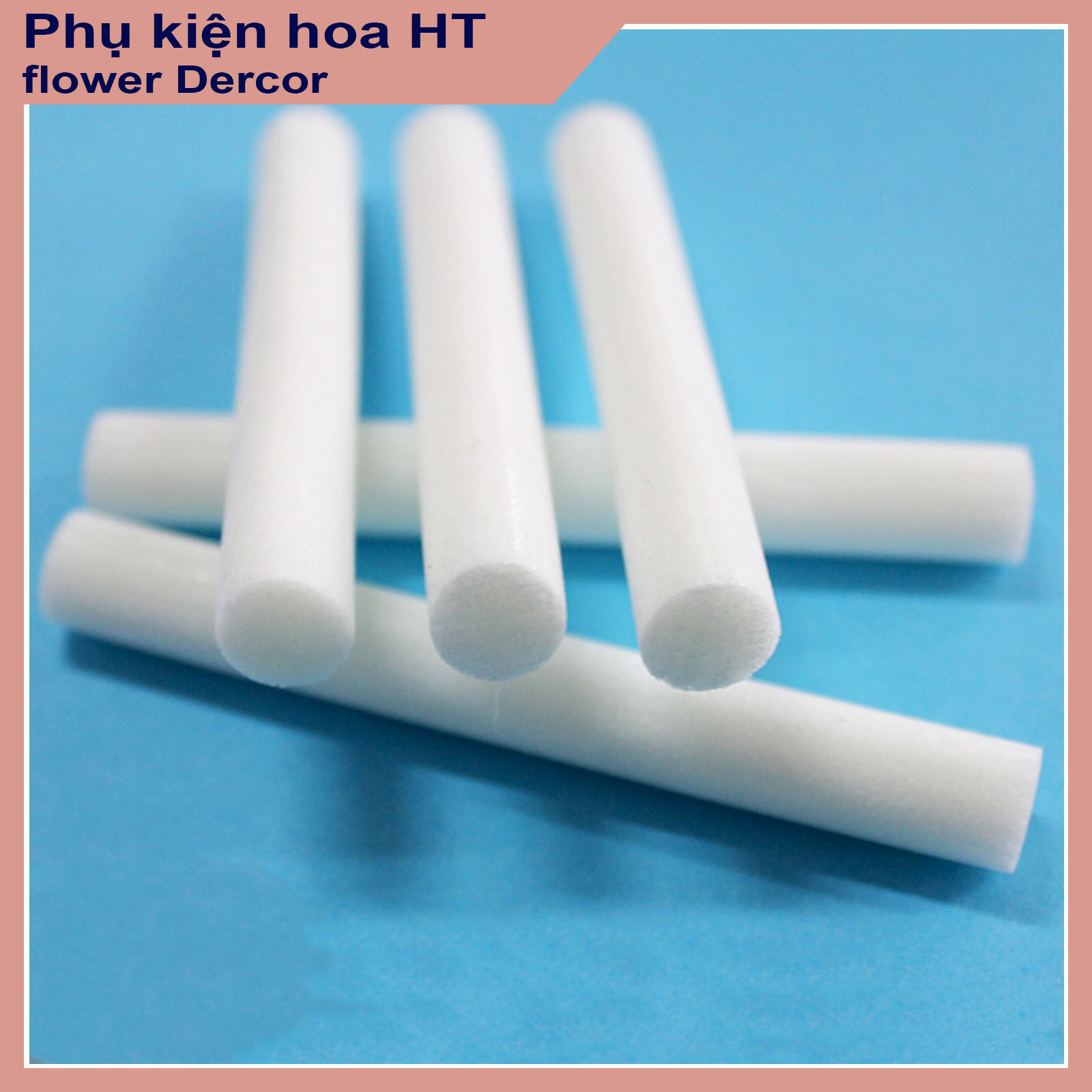 Cây Mút Xốp trắng dẻo tròn cắm hoa sáp, hoa lụa, hoa giấy chất lượng tốt