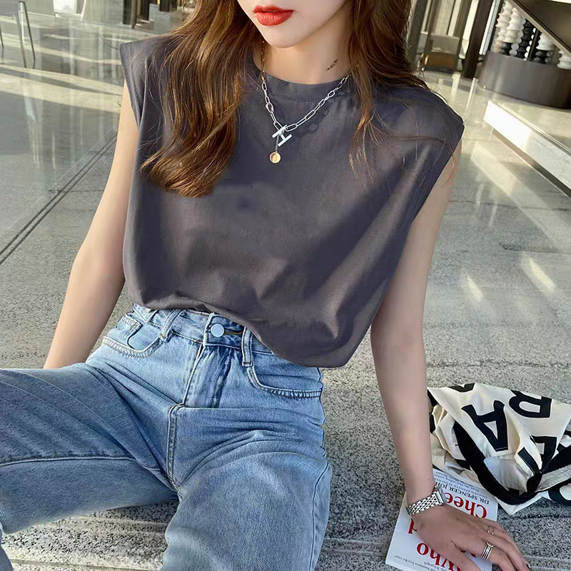 Áo thun nữ sát ƞách trơn basic chất thun cotton tohostore, áo thun nữ không tay form suông nhẹ phong cách hàn quốc