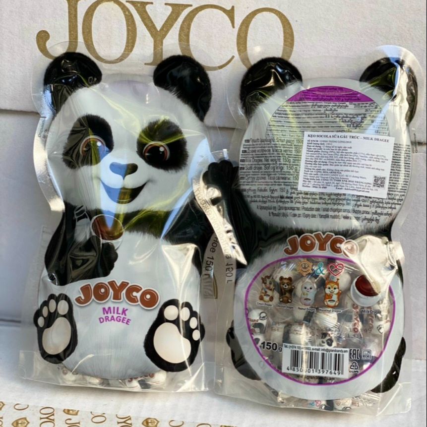 Bịch 150gr Kẹo Socola Gấu Panda Joyco Nga