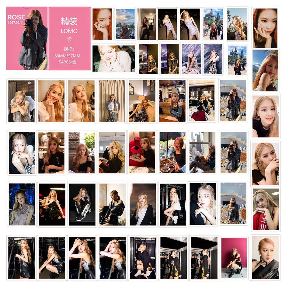 Bộ Lomo card Rose Blackpink hộp thẻ ảnh 30 ảnh