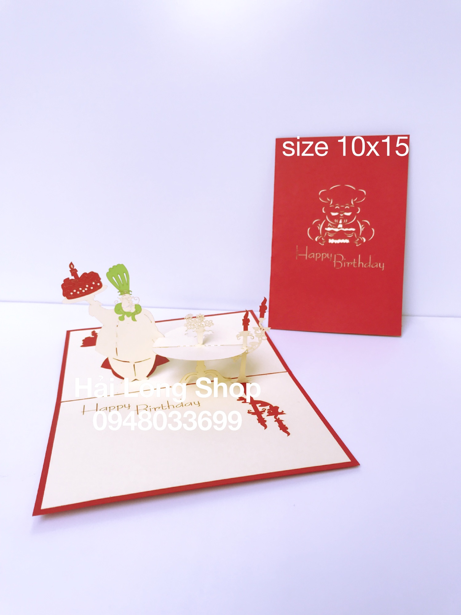 Đầu Bếp - Chef - Sinh Nhật -  Birthday - Thiệp 3D
