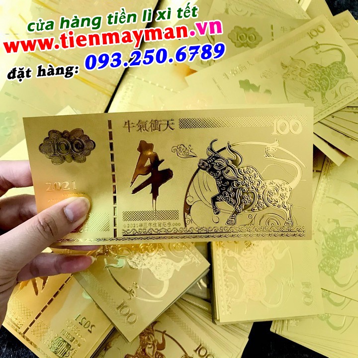 Tiền Lưu Niệm 100 Hình Con Ngựa Mạ Vàng Plastic