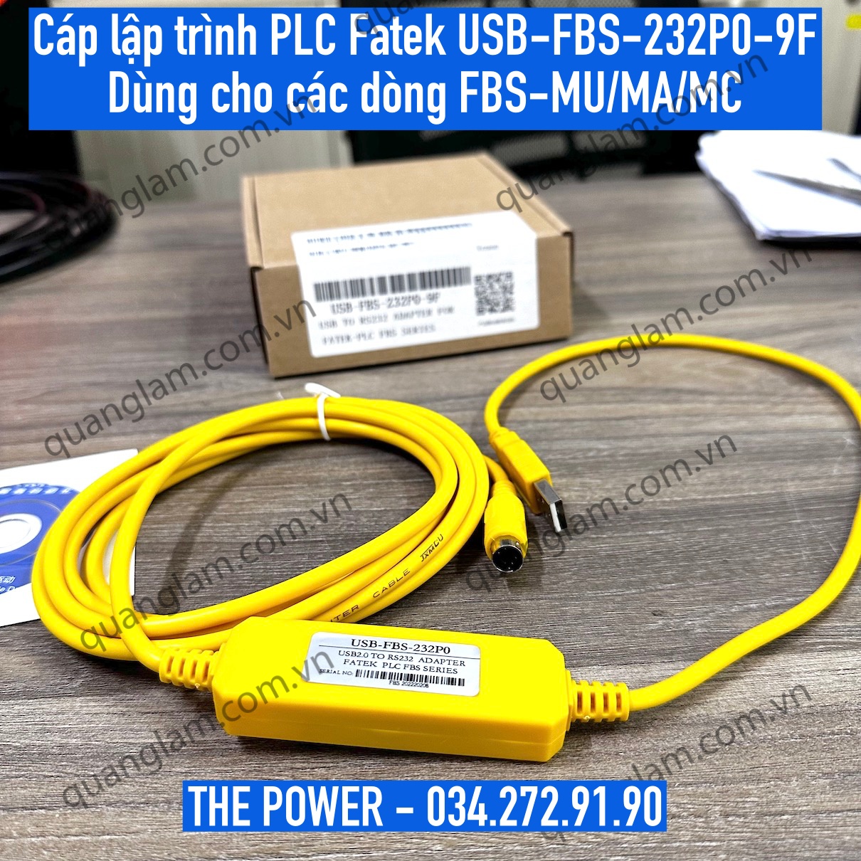 Cáp lập trình PLC Fatek USB-FBS-232P0-9F