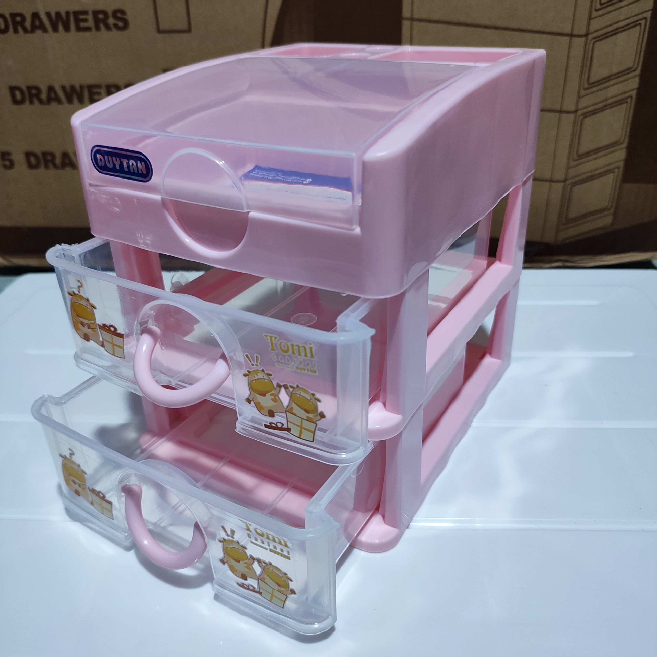 Tủ nhựa duy tân TOMI 3 Tầng , Màu Pastel Siêu KUTE