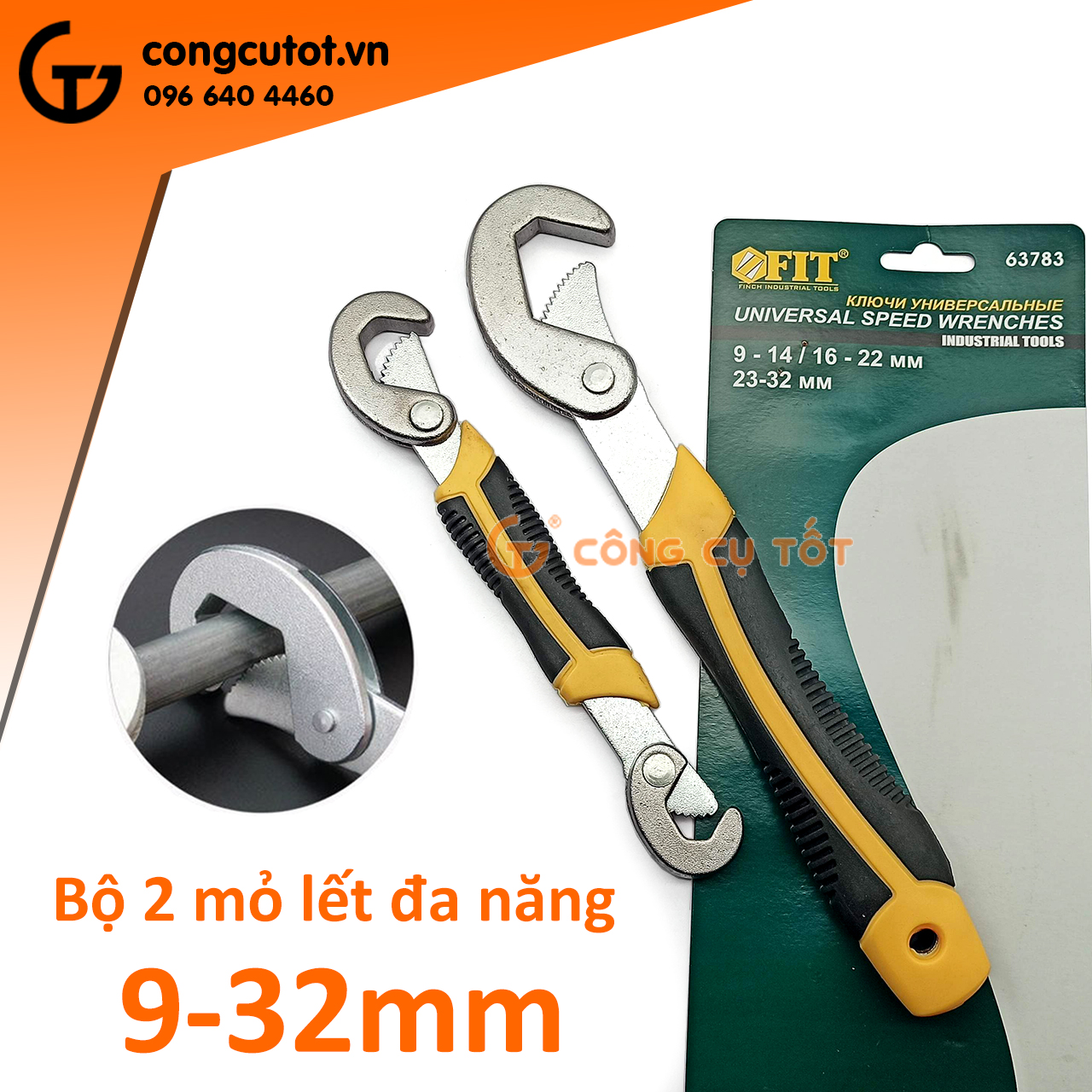 Bộ 2 cờ lê thông minh Multi Schlussel 9-32mm, 9-36mm