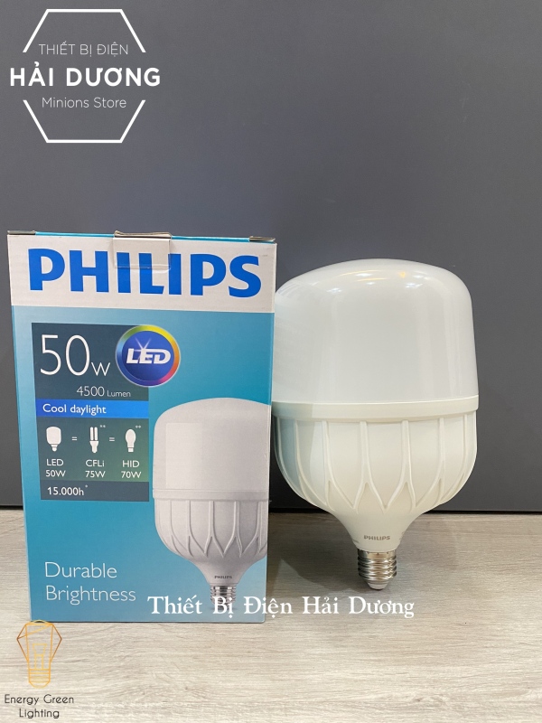 Bóng đèn Philips 50w LED TForce core HB - Đèn Led trụ Siêu sáng Bảo vệ mắt - Bảo hành 12 tháng