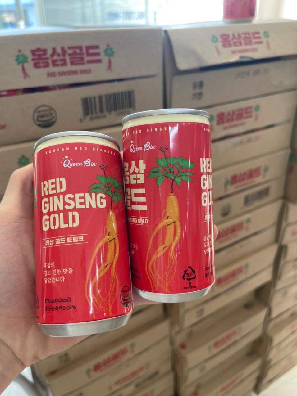 Nước Hồng Sâm Queen Bin Hàn Quốc Thùng 30 lon x 175ml