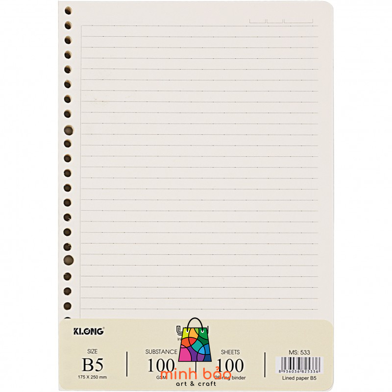 [HCM]SỔ KLONG CARO / DOT GRID FILE NHỰA KẸP CÒNG B5 - 40 TỜ