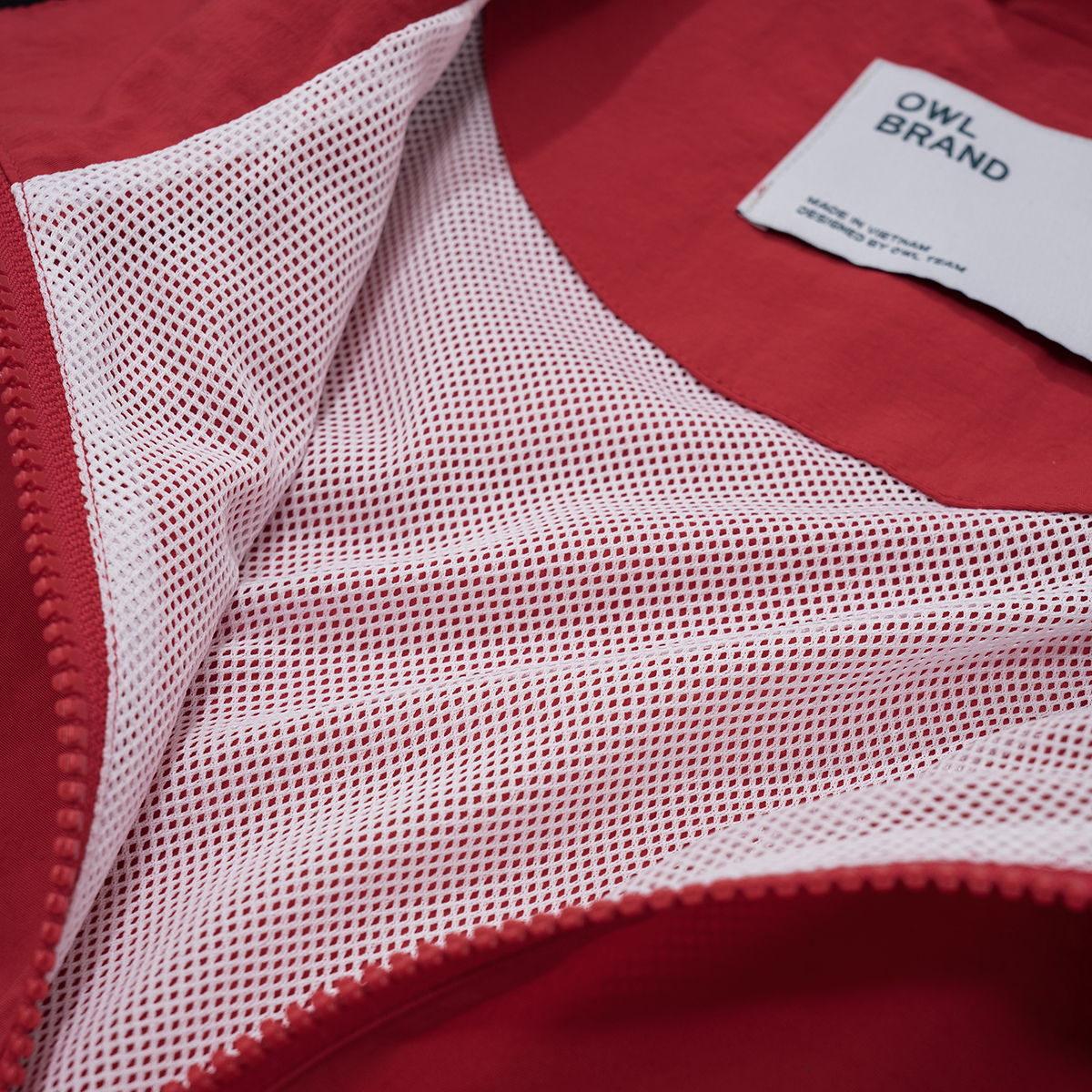 Áo khoác dù Owlbrand Halfzip/Đỏ