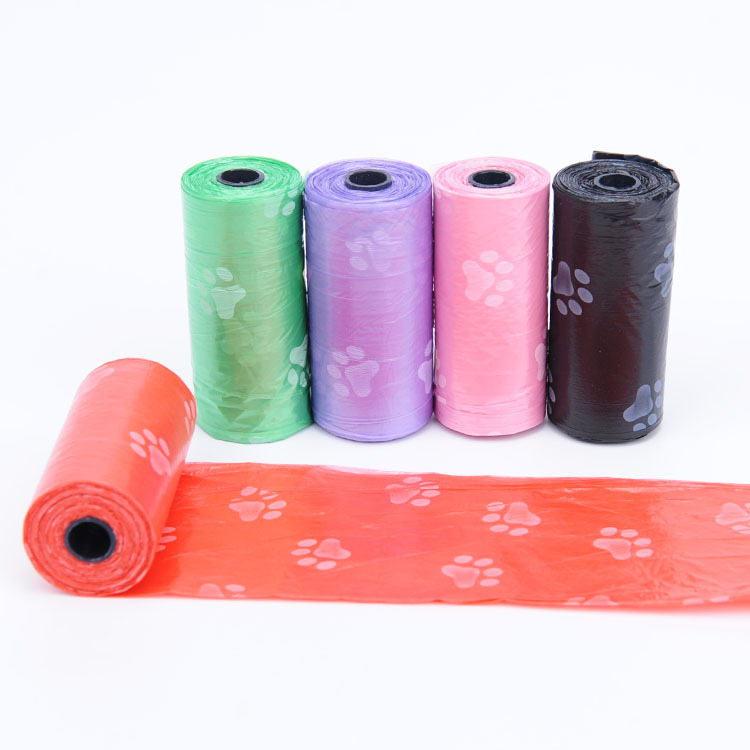 Bịch Nilon dọn phân cho chó mèo Dùng với kẹp hốt phân - Combo 5 cuộn nilon
