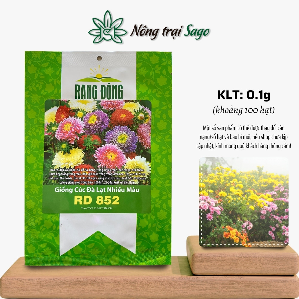 Hạt giống Hoa trồng chậu, sân vườn, nhiều màu sắc, nhiều kích thước, trồng được quanh năm, hiệu Hạt giống Rạng Đông - Nông Trại Sago