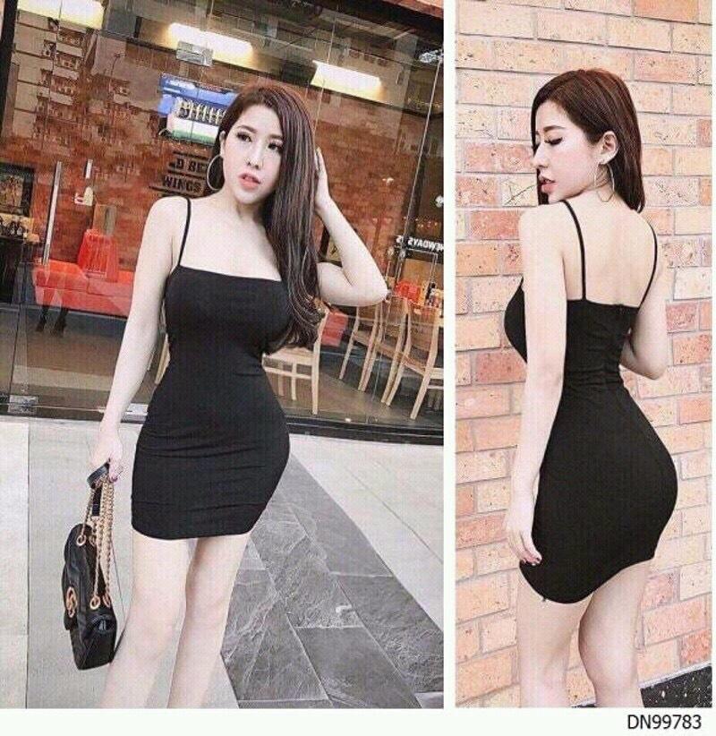 [HCM]ĐẦM THUN ÔM BODY 2 DÂY SEXY AD