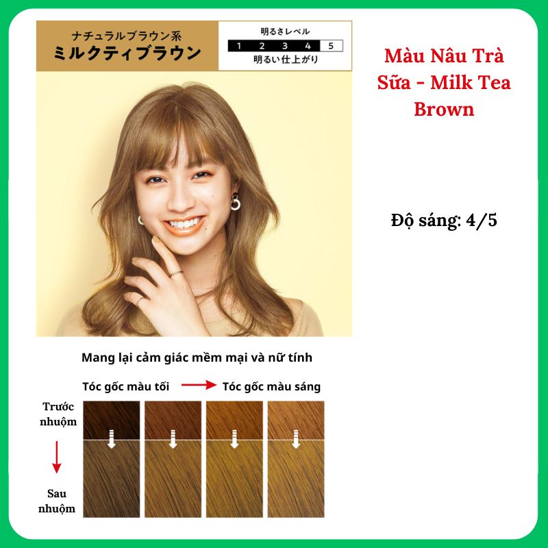 Nhuộm tóc dạng bọt của Kao Liese Prettia Nhật Bản màu số 3