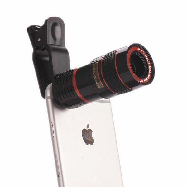 Ống kính zoom xa đa năng 8x Tele Lens Kit cho điện thoại Giá Tốt (Đen)