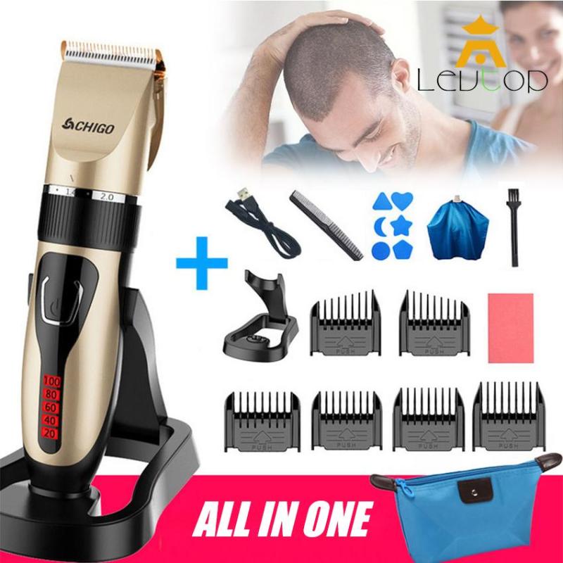 LEVTOP Professional Rechargeable Electric Hair Clipper Beard Trimmer Cutter For Adult Children with Hairdresser Tools Set