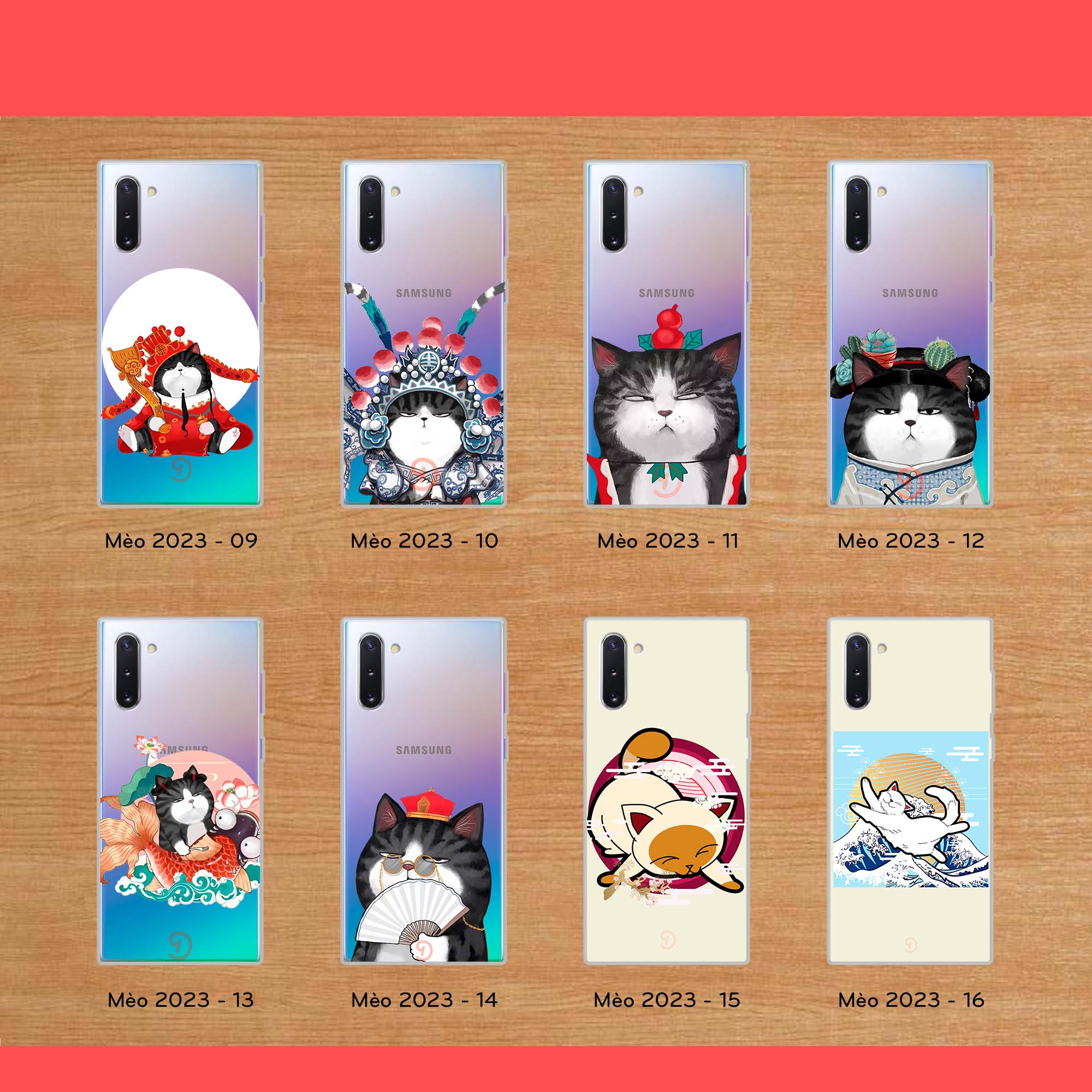 ốp lưng mẫu mèo tết 2023 cho samsung note 10/ note 10 plus / note 10 lite