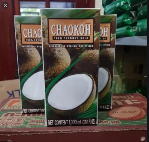 Nước cốt dừa Thái Lan CHAOKOH - Hộp giấy 1L