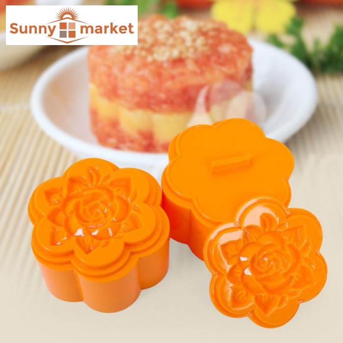 Khuôn làm xôi, làm bánh in hình hoa hồng cỡ lớn 15cm, khuôn nhấn xôi