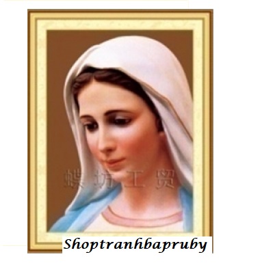 Tranh thêu Đức Mẹ A774 kích thước 41 x 53 cm