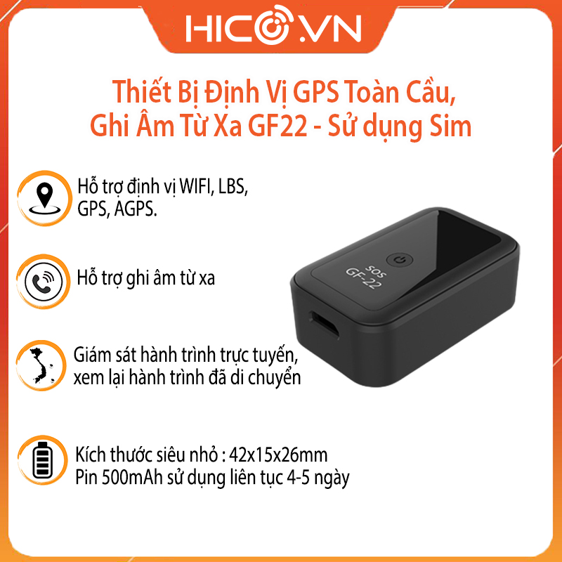 Thiết bị định vị gps toàn cầu gf22, gf09 có ghi âm, thiết bị định vị gps mini không dây chống trộm xe máy ô tô