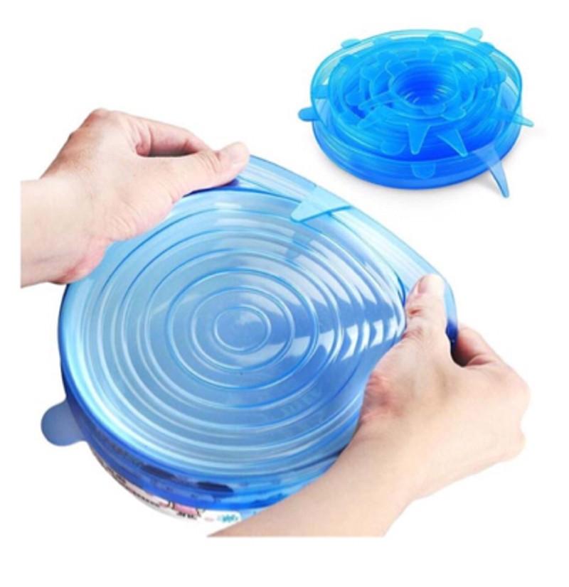 Bộ 6 miếng màng bọc thực phẩm silicon co giãn