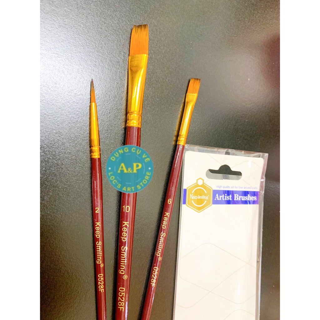 Cọ Bộ Artist Brush Keep Smiling 0528F (2 bản, 1 nhọn)