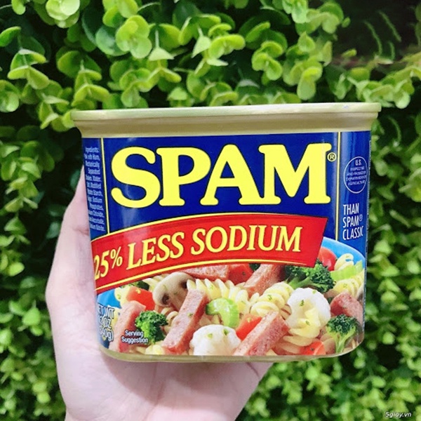 Thịt hộp SPAM ít mặn của Mỹ 340g