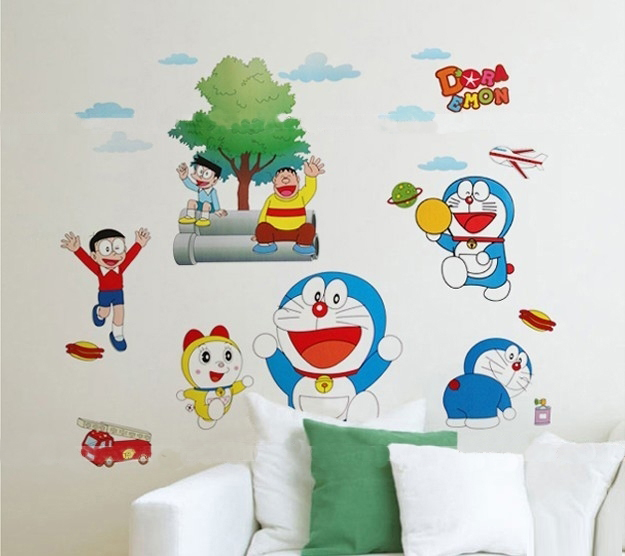 Decal dán tường Doremon và các bạn
