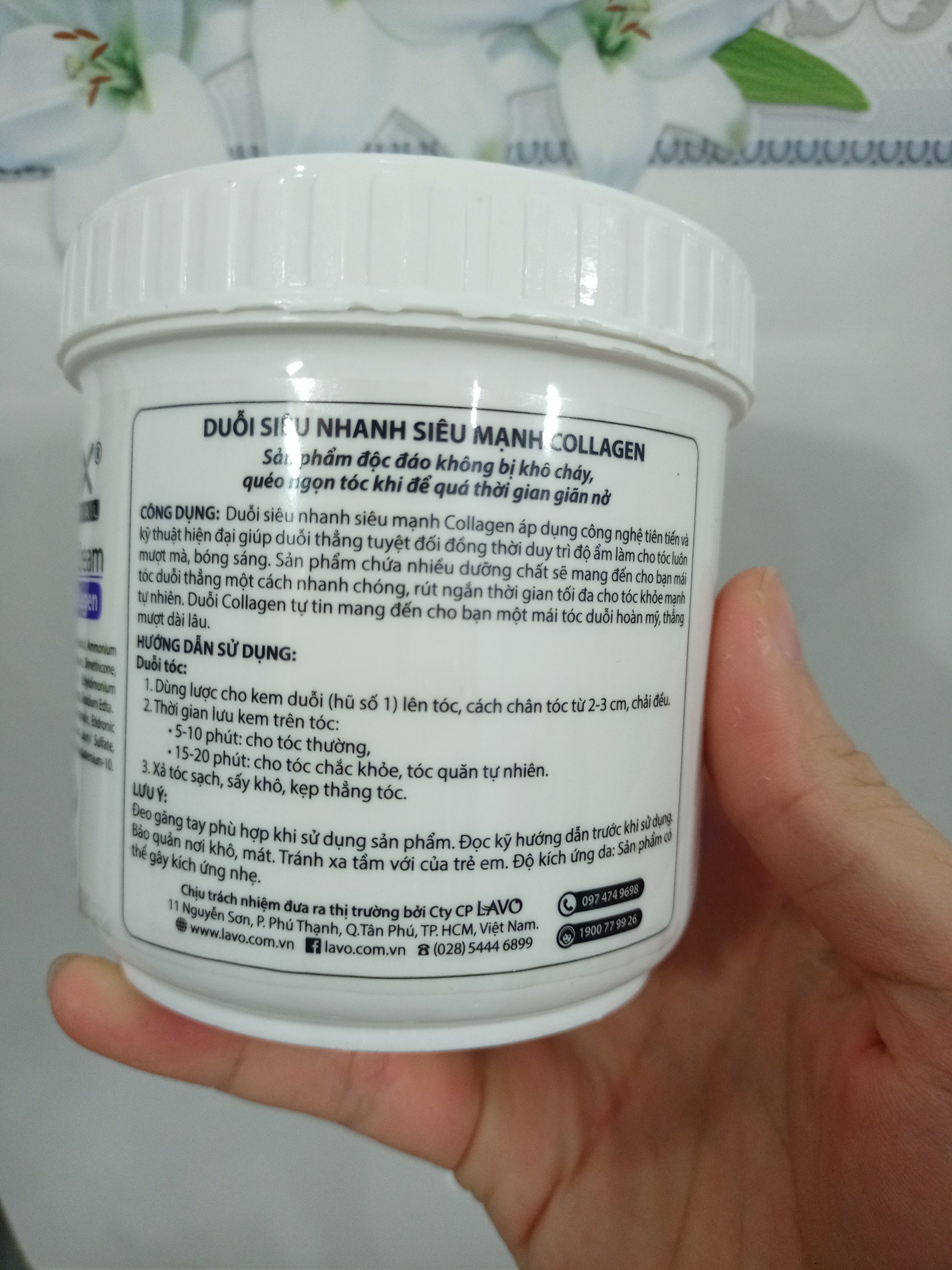 Duỗi tóc Lavox tím 500ml
