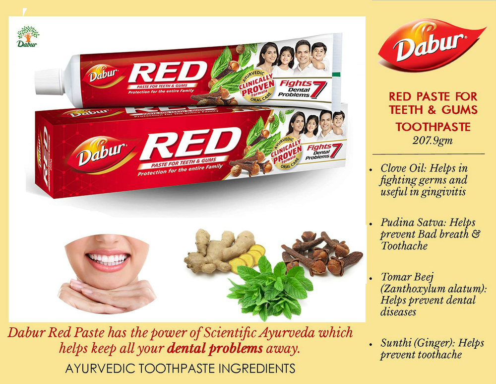 [Chính Hãng] Kem Đánh Răng Thảo Thiên Nhiên Red Dabur 100g