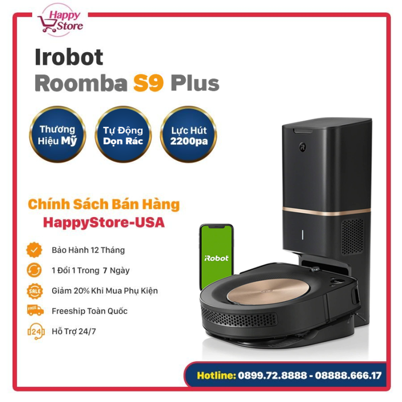 ROBOT HÚT BỤI IROBOT ROOMBA S9 PLUS (9550) - Bản quốc tế nhập Mỹ
