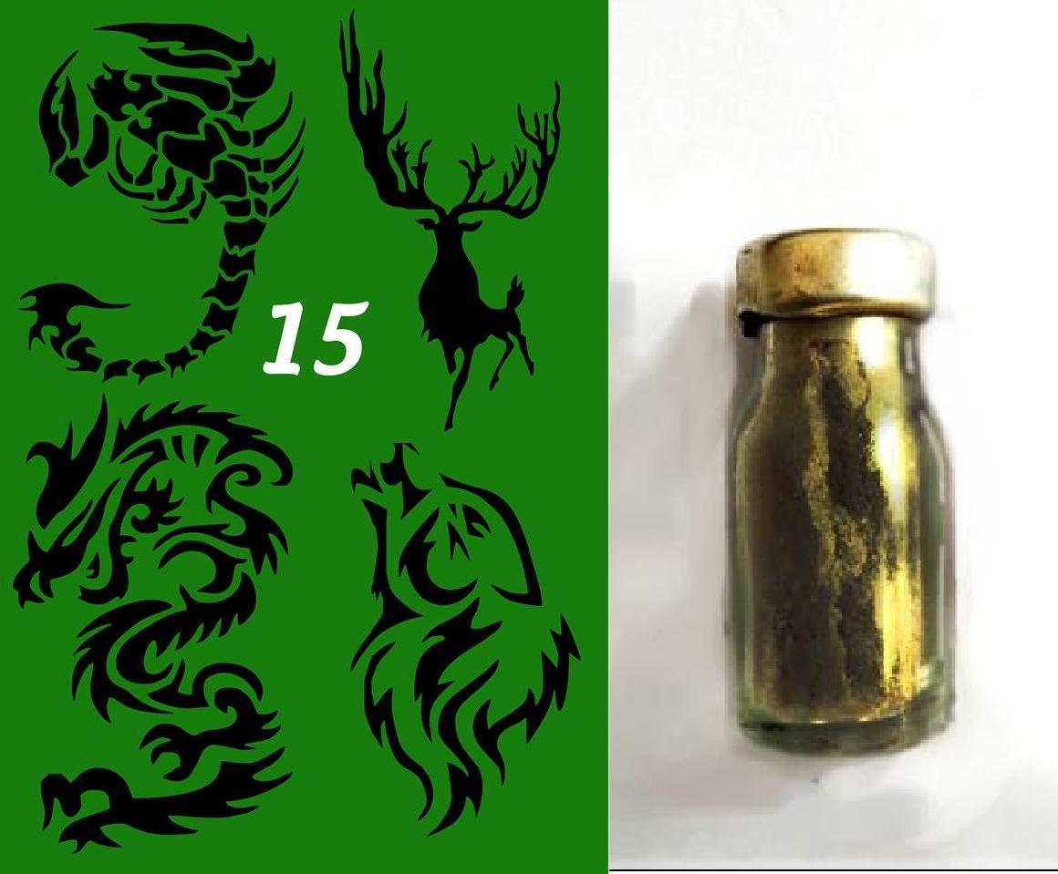 Combo: Mực xăm giả loại 2 + 1 Khuôn lụa A5 - Baystore