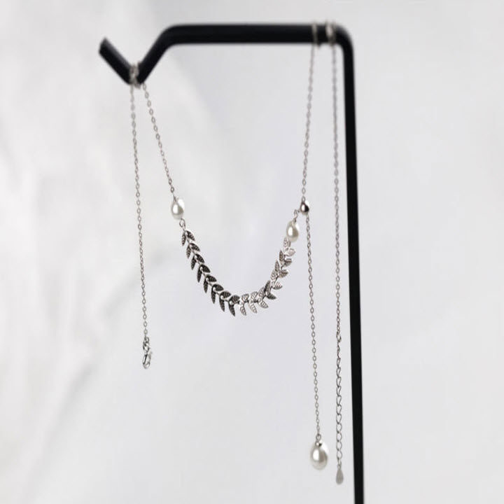 Lắc tay nữ dễ thương vàng kiểu lúa mì phối ngọc trai sang chảnh - Hàng chuẩn titan màu sắc bóng đẹp - Cam kết 1 đổi 1 nếu gỉ sét