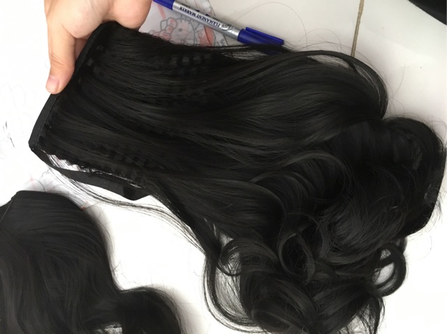 Tóc Giả Nữ - Tóc Cột Xoăn Ngắn Bấm Phồng - D16