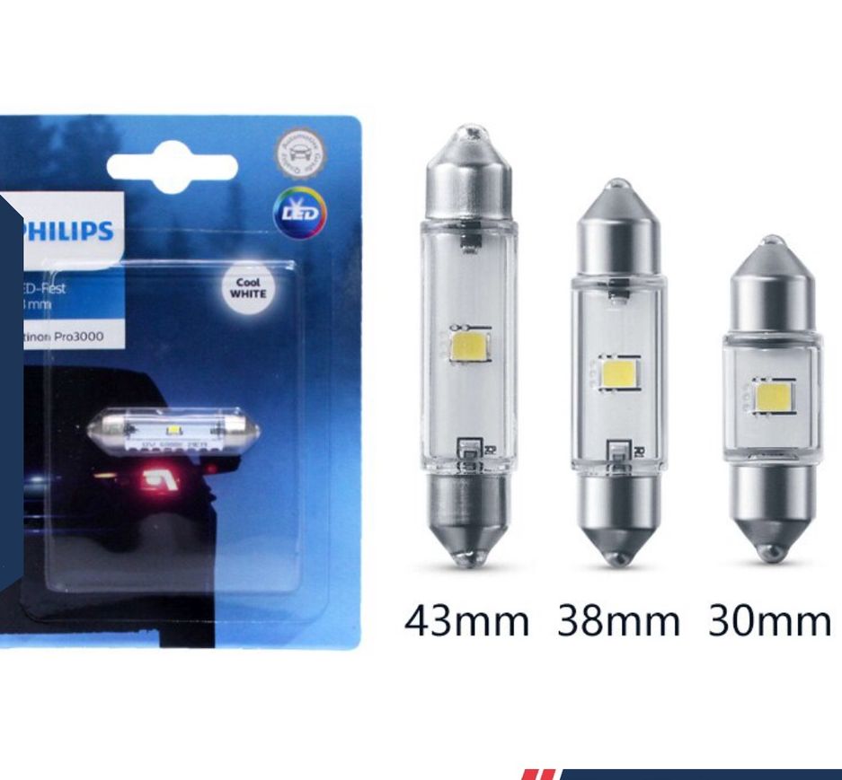 Đèn led trần ô tô Festoon Philips Ultinon Pro3000