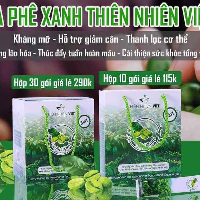[HCM]Giảm cân cafe xanh 30 gói
