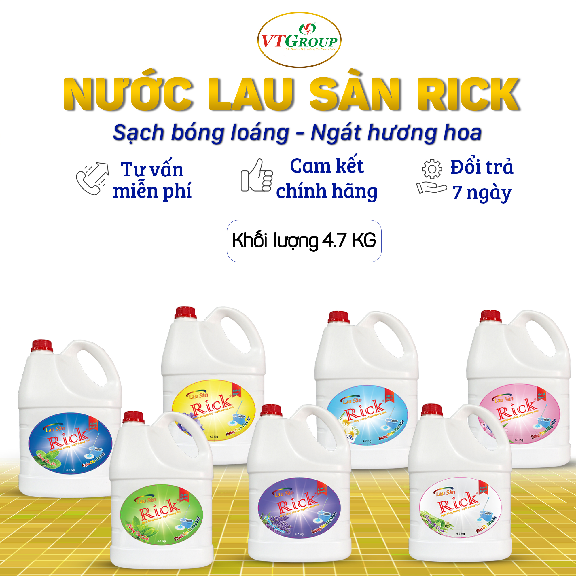 Nước lau sàn Rick 4.7kg