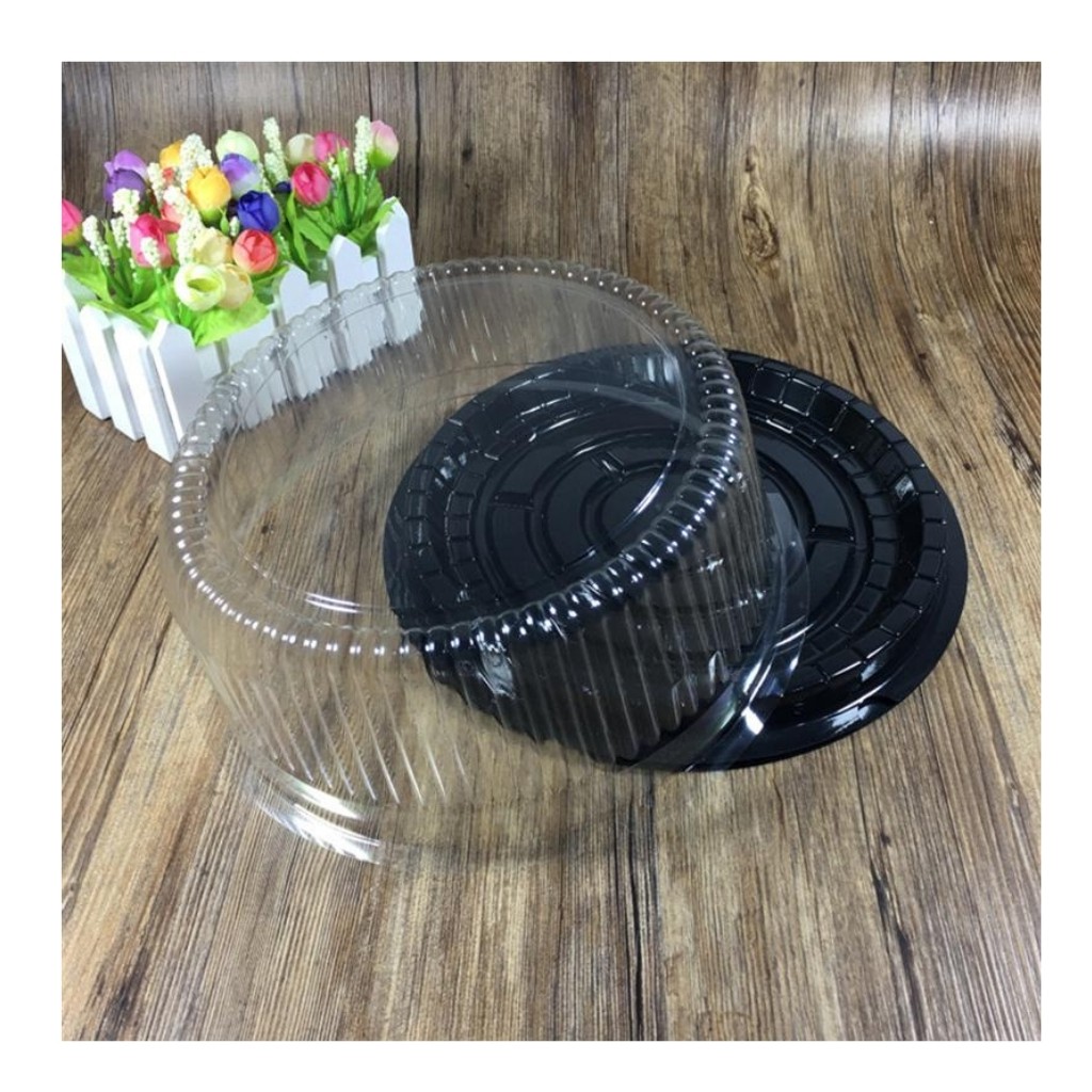 50 - 100 Hộp Nhựa Tròn Đế Đen A024