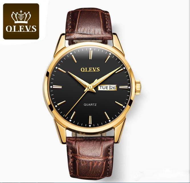Đồng Hồ Nam dây da thời trang Cao Cấp OLEVS 6898G (Chọn màu)