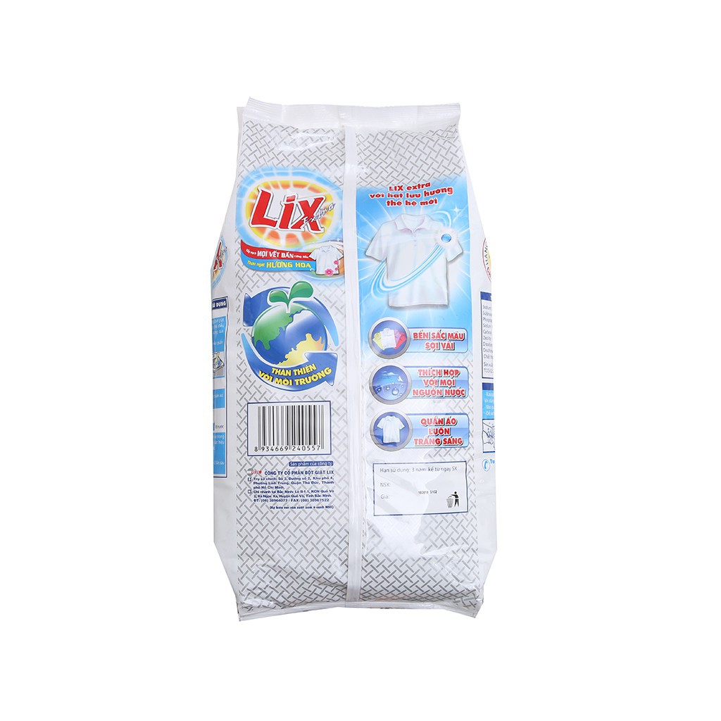 Bột giặt Lix Extra 5,5kg  hương hoa (tặng NRC 400g)