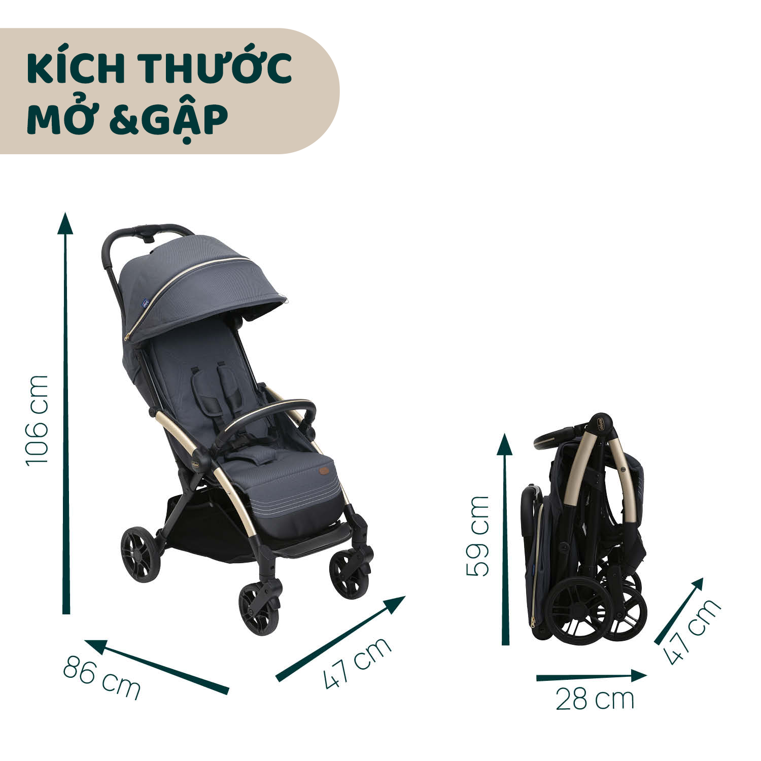 Xe đẩy gấp gọn Chicco Goody Xplus