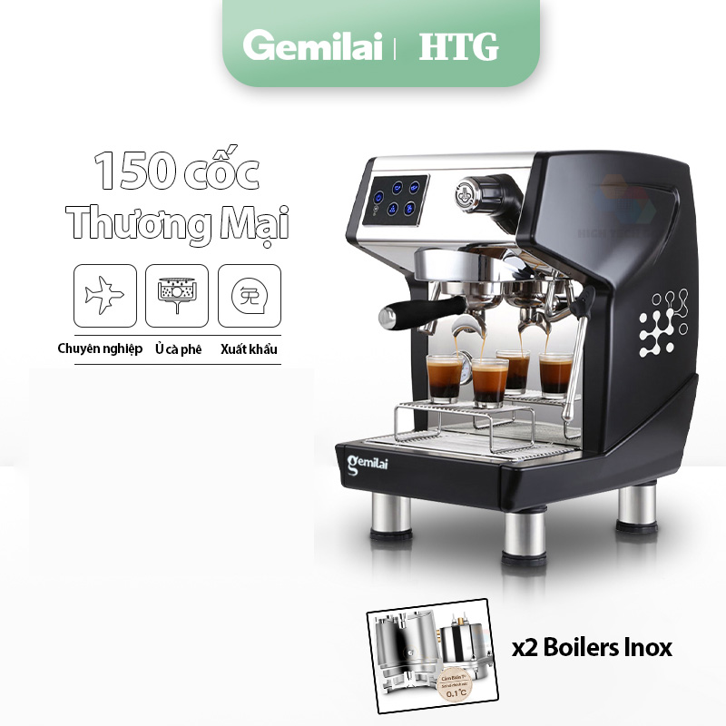 Gemilai CRM3200D semi-automatic commercial coffee machine professional espresso maker using freshly ground coffee powder for tea shop coffee bar