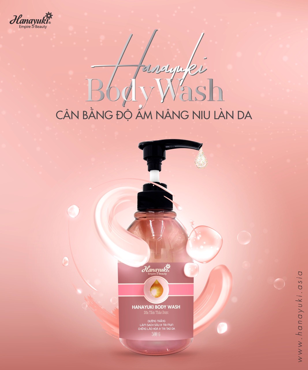 Sữa tắm Hanayuki thảo dược dưỡng da dịu nhẹ