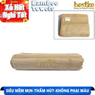 Khăn sợi tre, khăn mặt bamboo bestke cao cấp xuất khẩu, size 50 30cm thumbnail