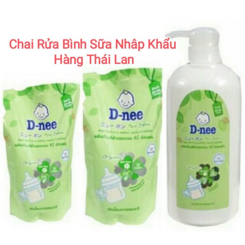 Nước Rửa Bình Sữa Túi Dnee Cho Bé 600ml
