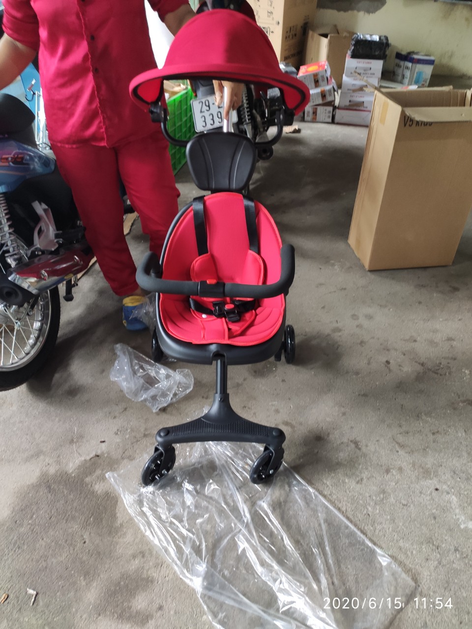 XE ĐẨY DU LỊCH GẤP GỌN CHO BÉ CÓ MAI CHE